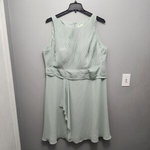AW bridal women's formal dress size 22 green bridmates wedding party coc…